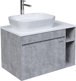 Grossman Мебель для ванной Фалькон 80 GR-3020 подвесная бетон – фотография-3